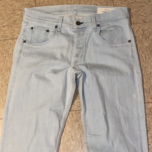 rag & bone NY Standard Issue Fit 1 Skinny Leg Jeans in White Water size 33 - Picture 2 of 16